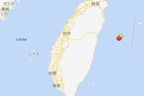 臺灣省花蓮縣海域發(fā)生4.2級地震