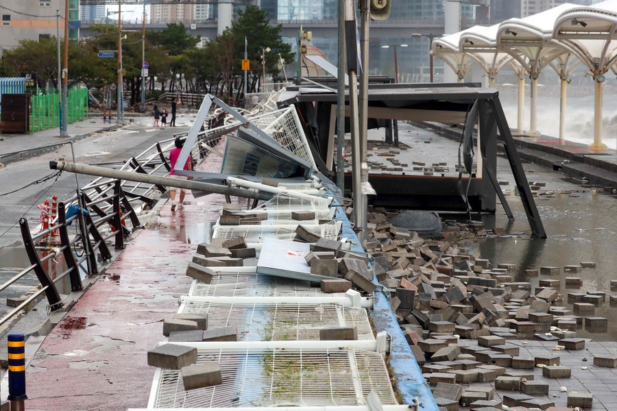 今年第11號臺風(fēng)軒嵐諾襲擊韓國