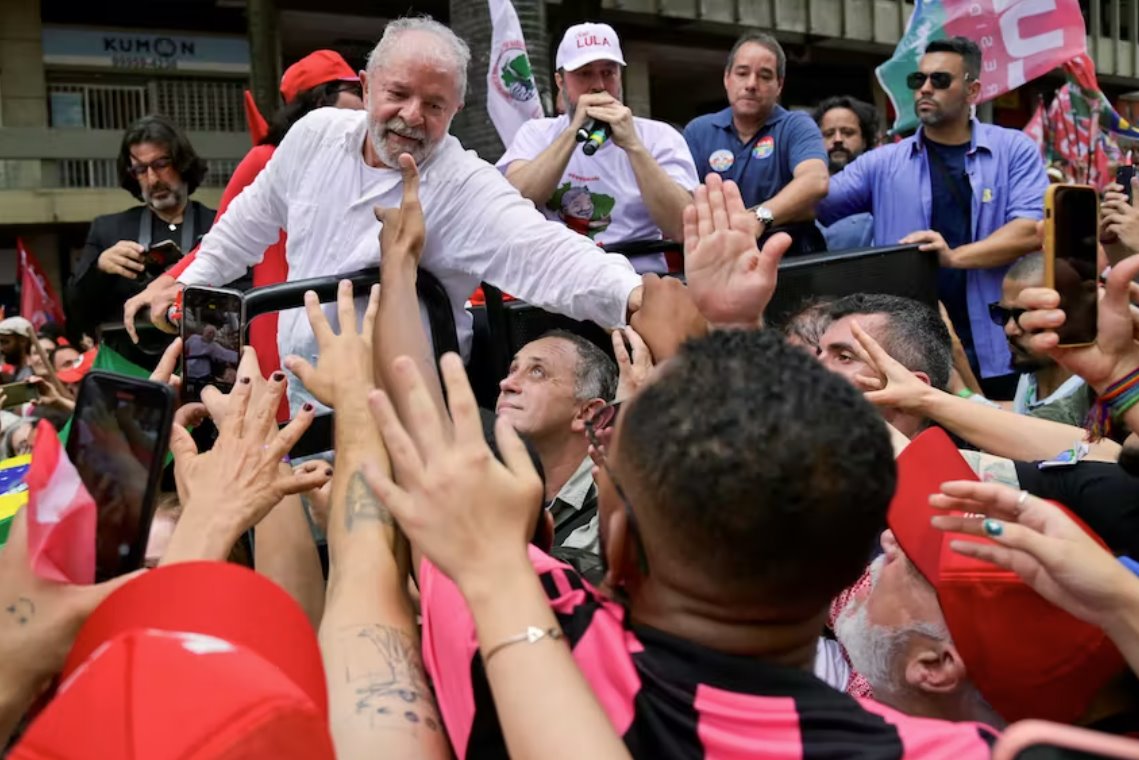 盧拉在巴西決選投票前領先于博爾索納羅