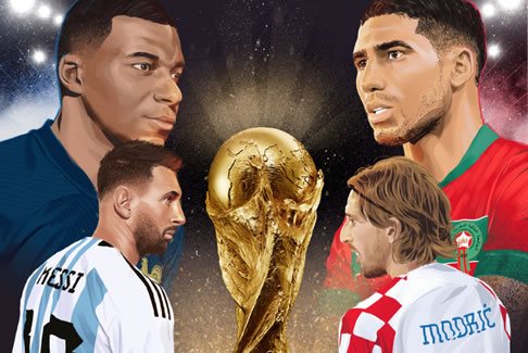 世界杯4強(qiáng)出爐!半決賽對(duì)陣表來(lái)了