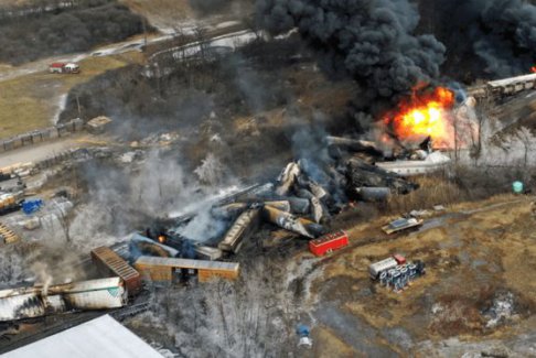 美國俄亥俄州列車脫軌氯乙烯泄漏事件