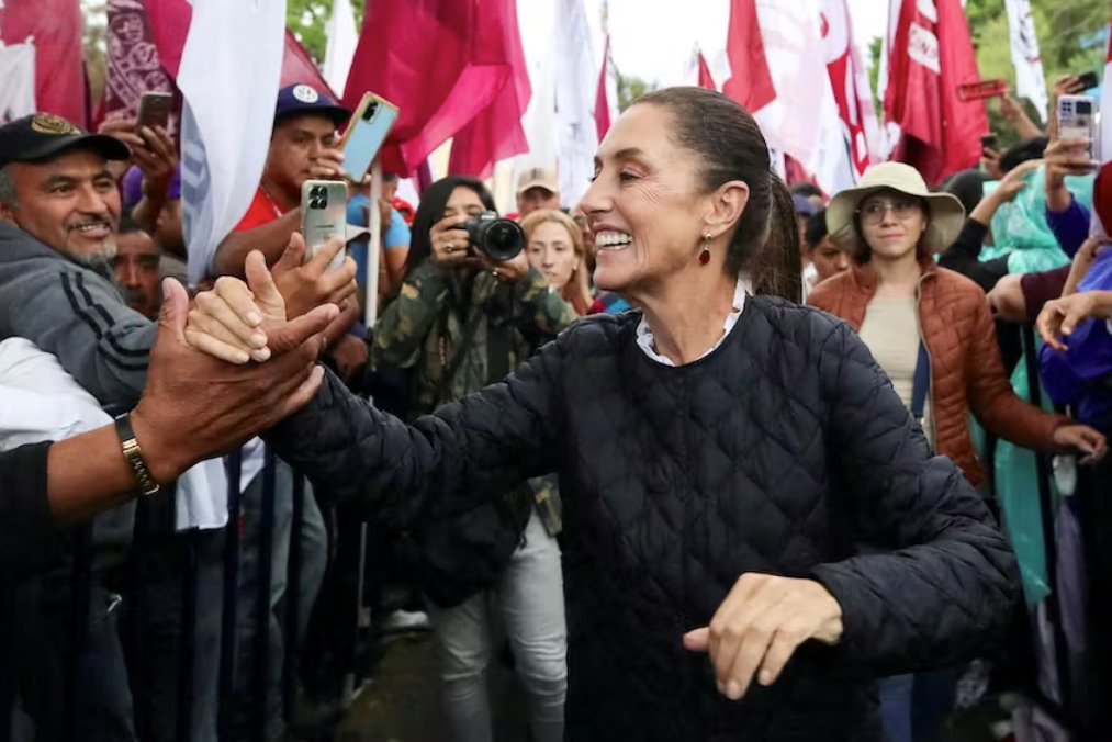 墨西哥執(zhí)政黨候選人希因鮑姆民意調(diào)查擴(kuò)大領(lǐng)先優(yōu)勢