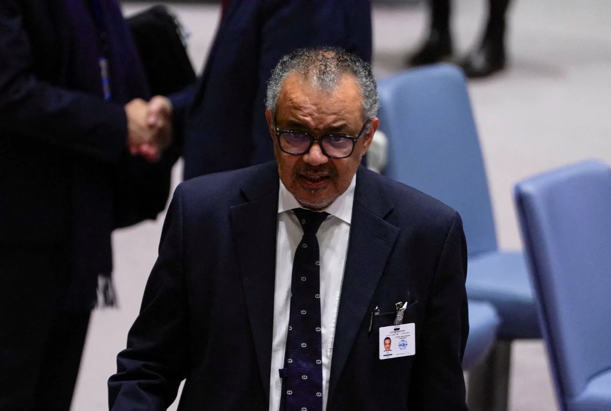 世界衛(wèi)生組織總干事譚德塞2023年11月10日在美國紐約聯(lián)合國總部出席聯(lián)合國安理會關于以色列和哈馬斯之間沖突的會議。