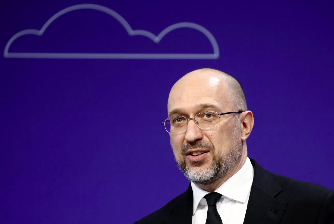 烏克蘭總理丹尼斯&middot;什米哈爾(DenysShmyhal)于2023年6月22日在英國倫敦舉行的烏克蘭復興會議第二天的閉幕會議上發(fā)表講話。