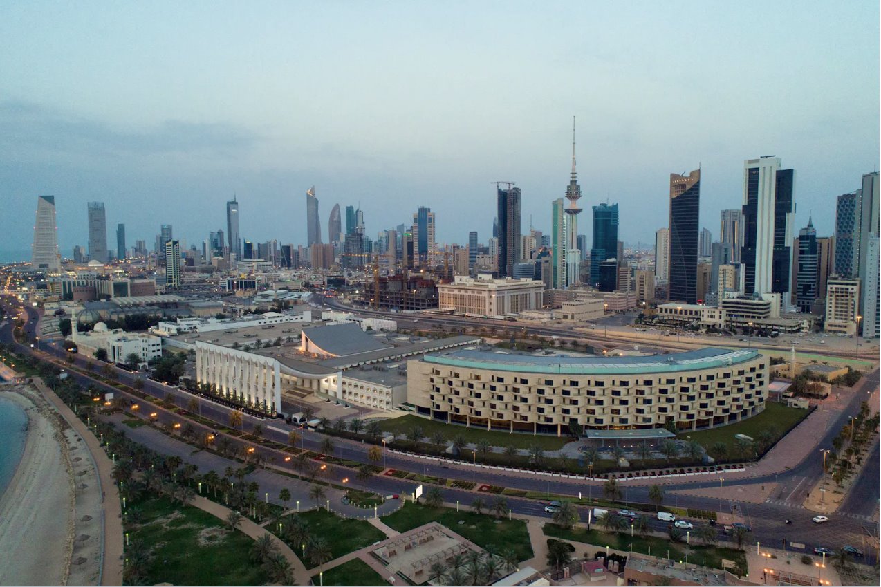 2020年3月20日鳥瞰科威特城和國民議會(huì)大樓（科威特議會(huì)）