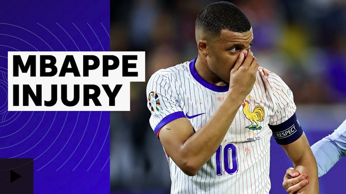 姆巴佩的夜晚以嚴重受傷和黃牌結束