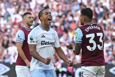 英超聯(lián)賽第一輪阿斯頓維拉客場(chǎng)2比1戰(zhàn)勝西漢姆聯(lián)