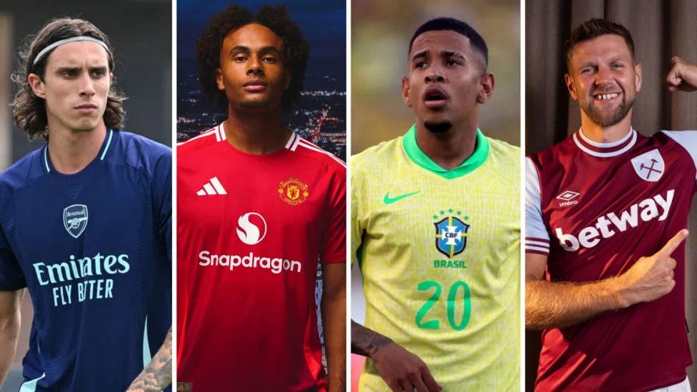 里卡多&middot;卡拉菲奧里、約書亞&middot;齊爾克澤、薩維尼奧和尼克拉斯&middot;福爾克魯格（從左到右）是英超新秀