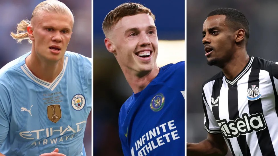 （從左到右）埃爾林&middot;哈蘭德、科爾&middot;帕爾默和亞歷山大&middot;伊薩克