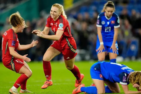 歐洲女足錦標(biāo)賽威爾士2-0斯洛伐克