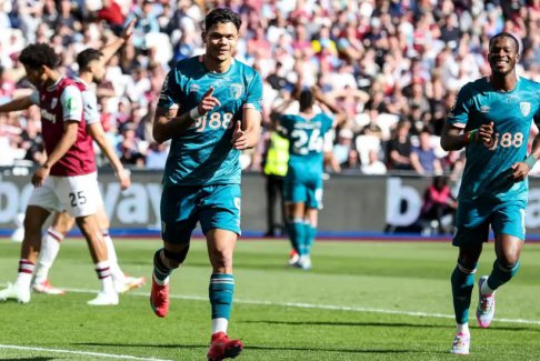 英超聯(lián)賽西漢姆聯(lián)2-2伯恩茅斯