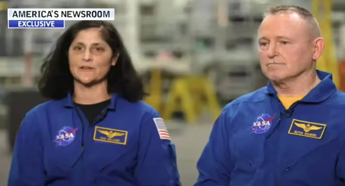 蘇尼塔&middot;威廉姆斯和布奇&middot;威爾莫爾接受?？怂剐侣劜稍L