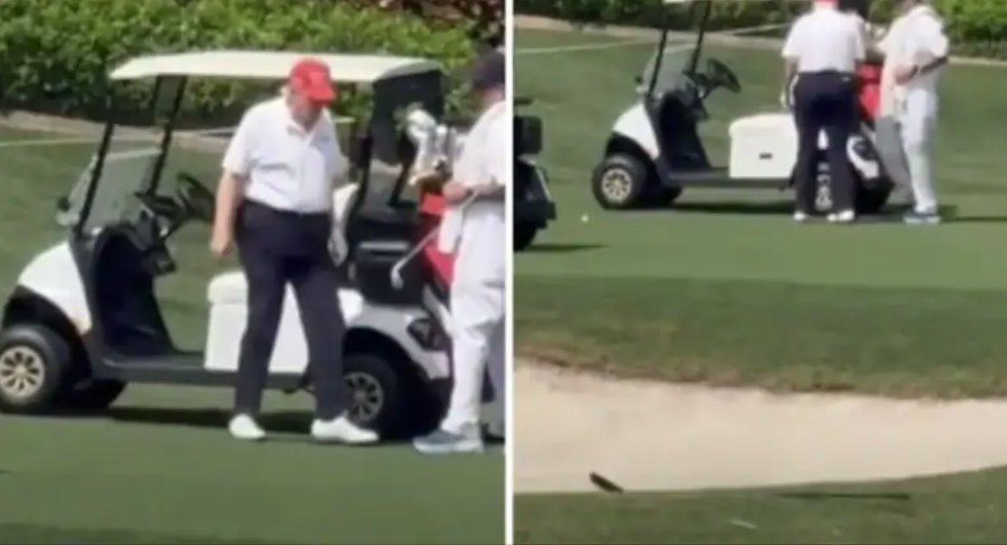 特朗普佛羅里達(dá)高爾夫度假勝地逍遙快活，關(guān)稅戰(zhàn)升級(jí)。