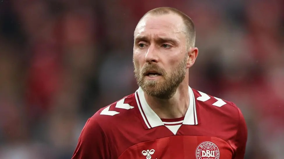 克里斯蒂安·埃里克森(ChristianEriksen)代表丹麥隊(duì)出戰(zhàn)