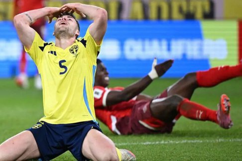 歐洲世界杯預(yù)選賽瑞典0-2瑞士