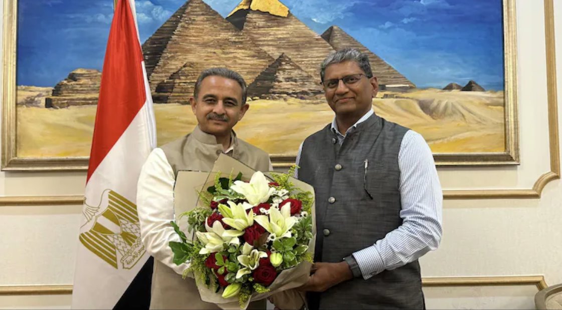 基爾蒂·瓦爾丹·辛格(KirtiVardhanSingh)代表印度出席開羅加沙和平峰會