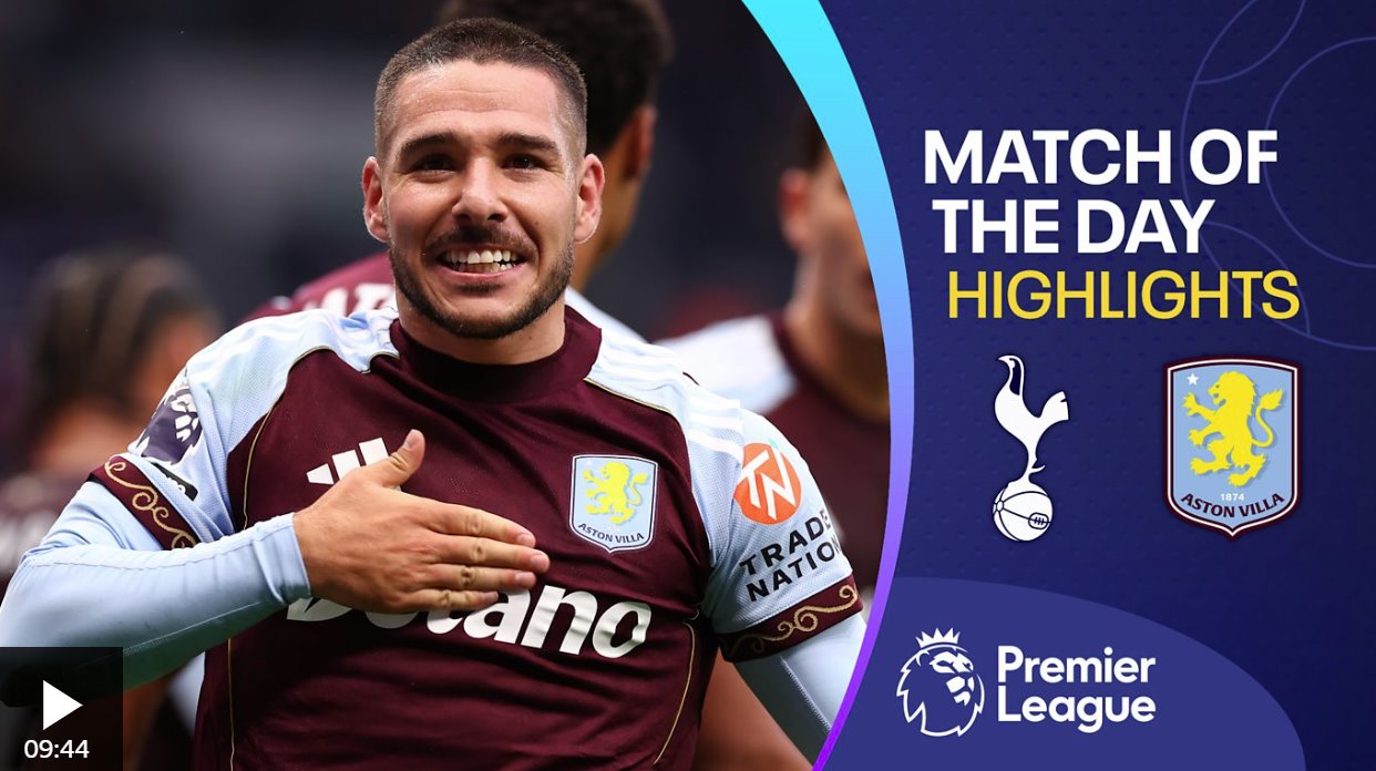 托特納姆熱刺早早領(lǐng)先，維拉隊奮起反擊取勝