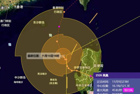 2025年的26號臺風(fēng)鳳凰穿過菲律賓后可能二次登陸臺灣