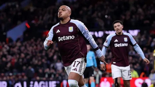 多尼爾&middot;馬倫上半場(chǎng)為阿斯頓維拉梅開(kāi)二度