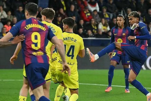 西班牙甲級(jí)聯(lián)賽比利亞雷亞爾0-2巴塞羅那