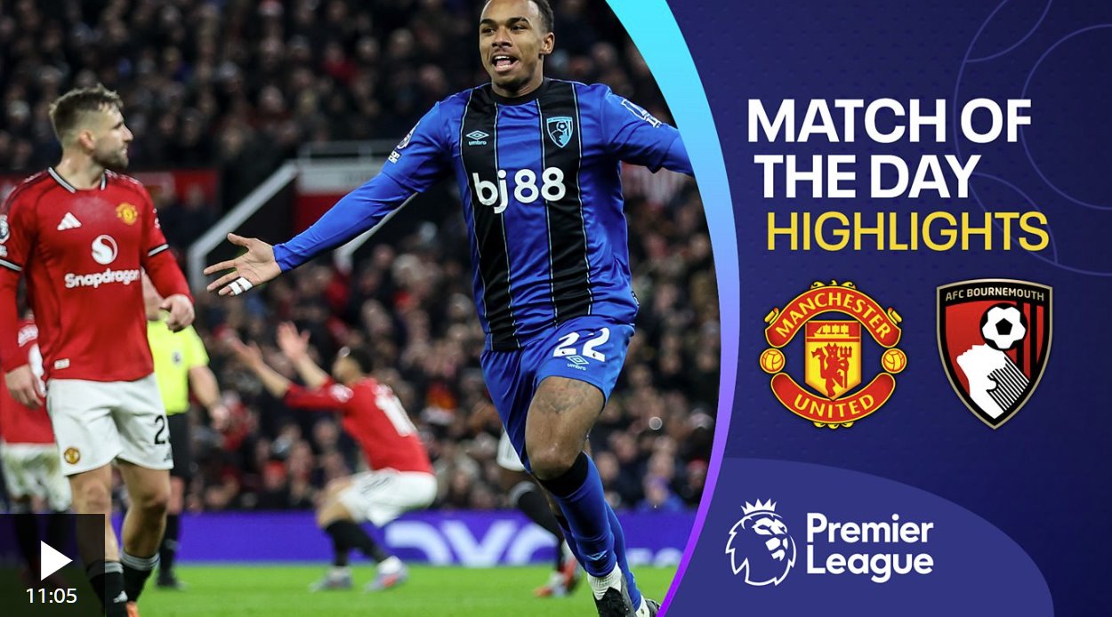 曼聯(lián)4-4伯恩茅斯