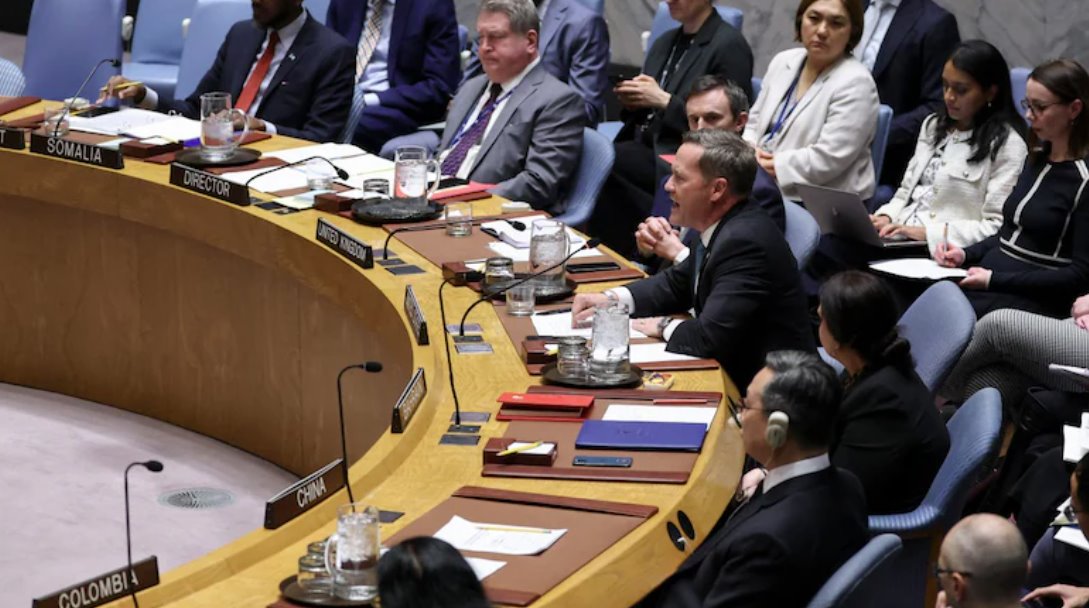 美國駐聯(lián)合國大使邁克&middot;沃爾茲周四在聯(lián)合國安理會關(guān)于伊朗問題的會議上發(fā)表講話