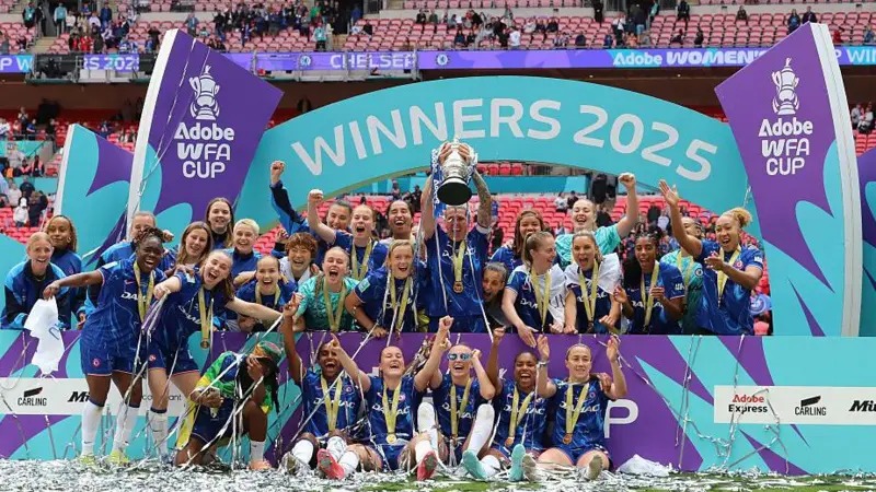切爾西在2025年贏得了女子足總杯冠軍，決賽中以3-0擊敗了曼聯(lián)。