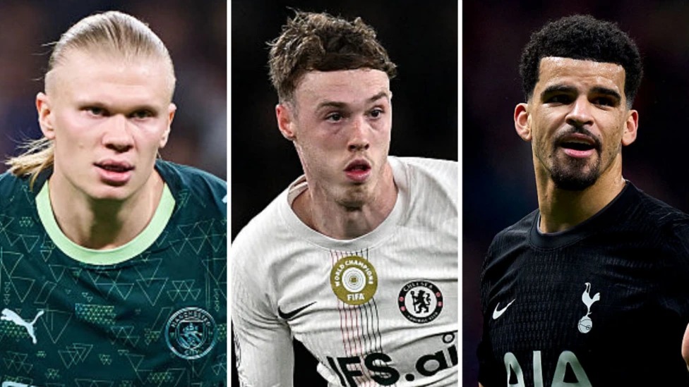 曼城的埃爾林&middot;哈蘭德、切爾西的科爾&middot;帕爾默和托特納姆熱刺的多米尼克&middot;索蘭克